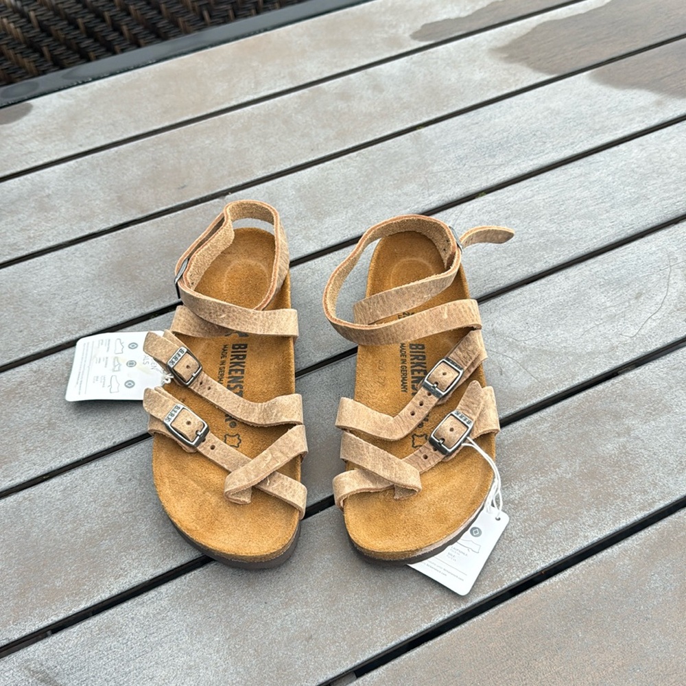 Birkenstock Seres Tobacco Leather Size 36 New with Tags